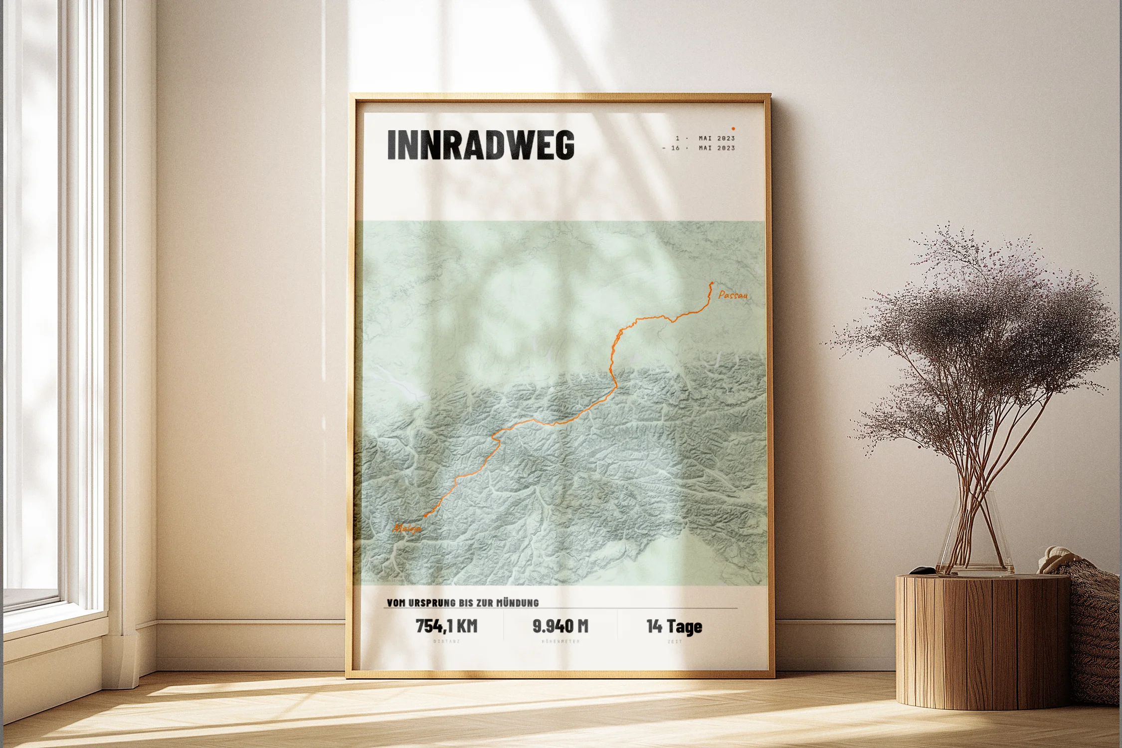 Une affiche sur le cyclisme à offrir